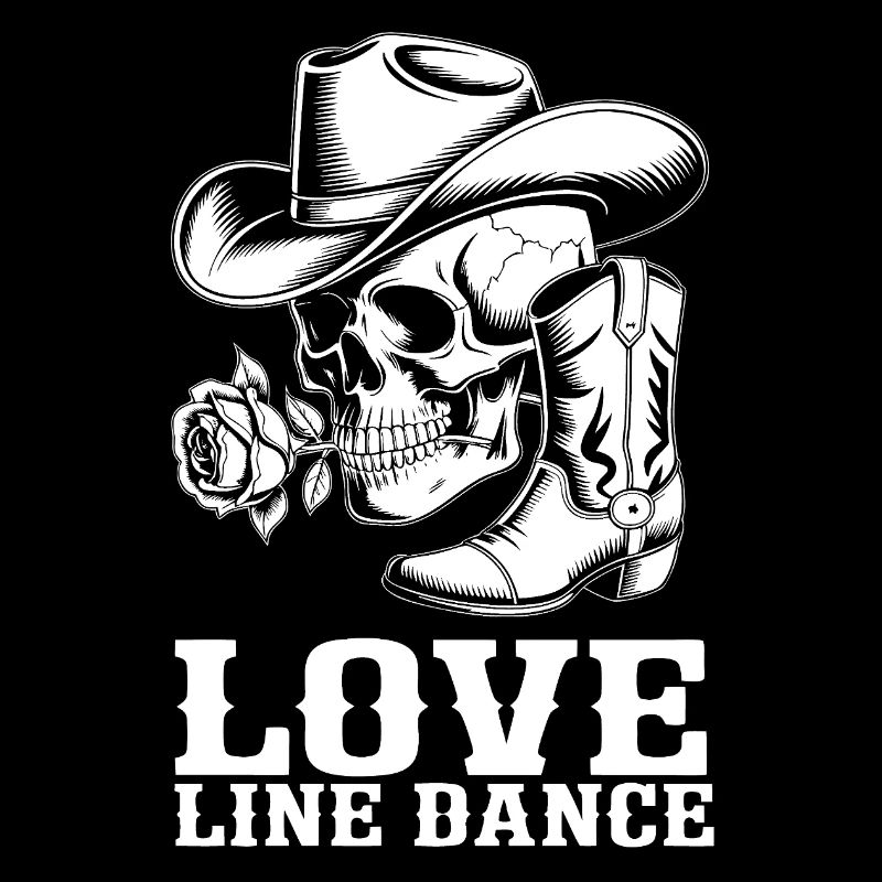Cowboy Schädel Liebe Line Dance