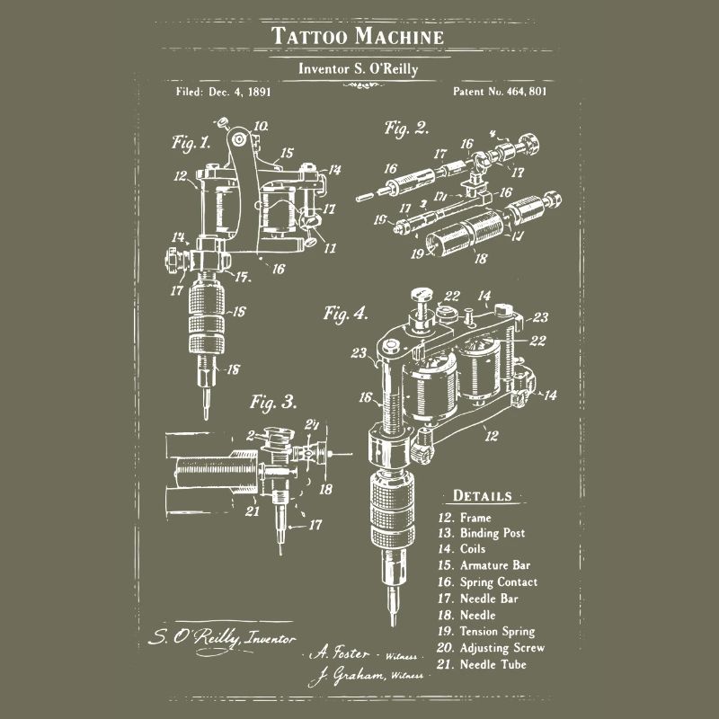 Tattoo Machine blueprint design