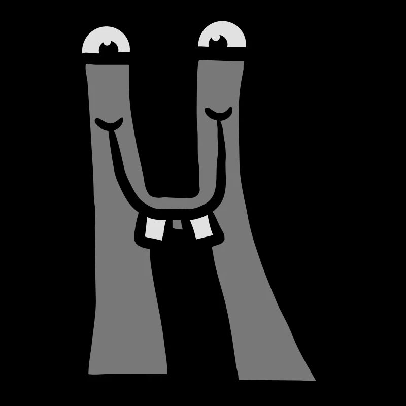 Letter H comic face funny monsters