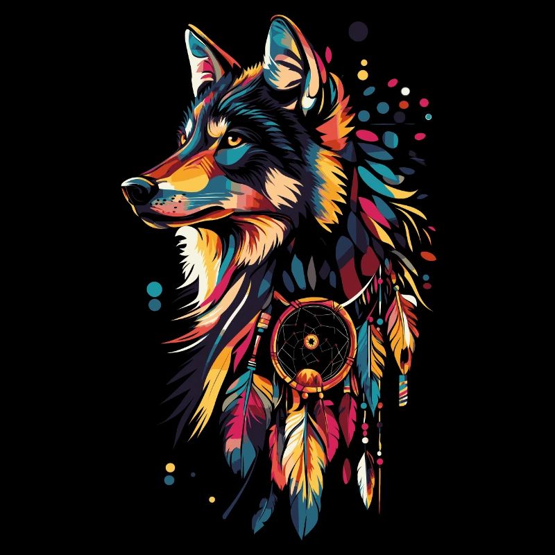 Wolf Dream Catcher