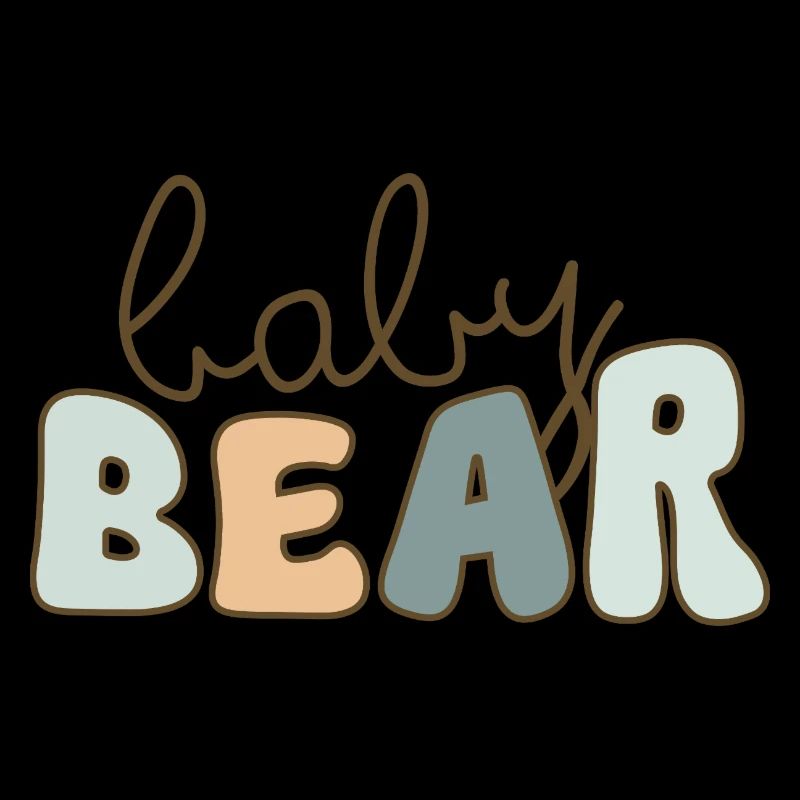 baby bear – pastel lettering