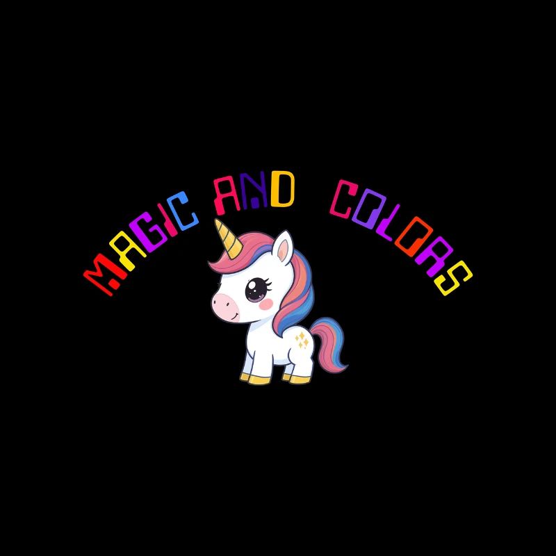 Bunte magische Einhorn-Illustration