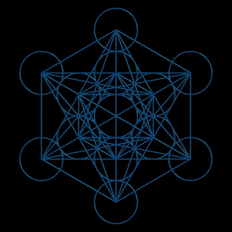 Metatron's Cube - blue