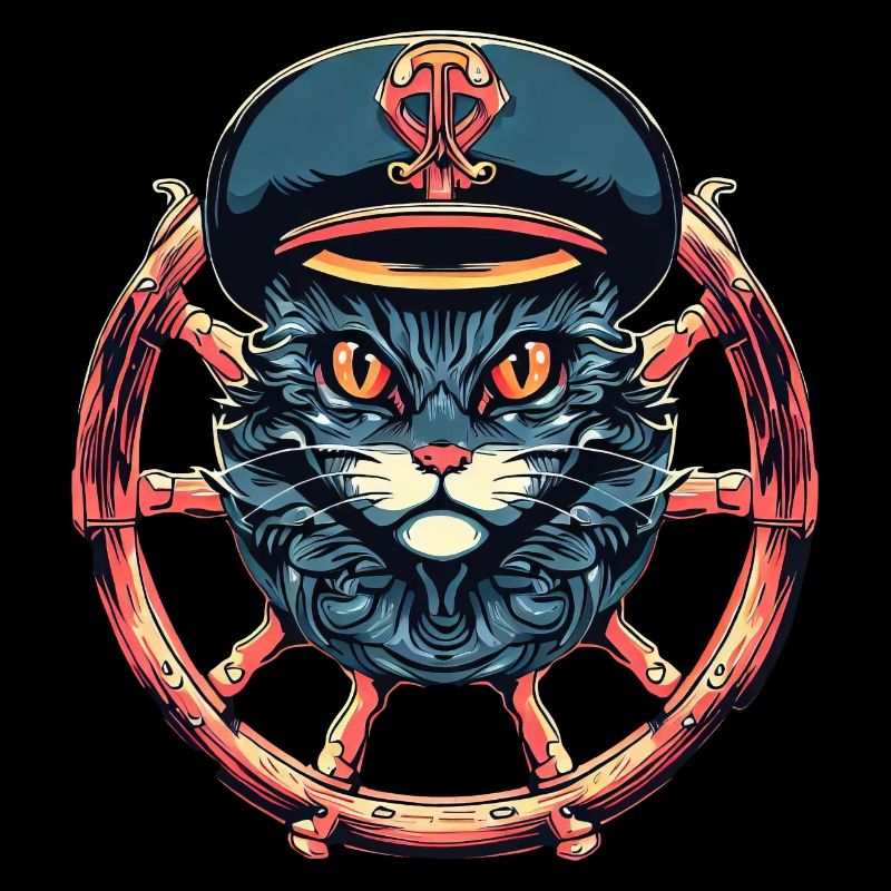 Captain Cat at the helm