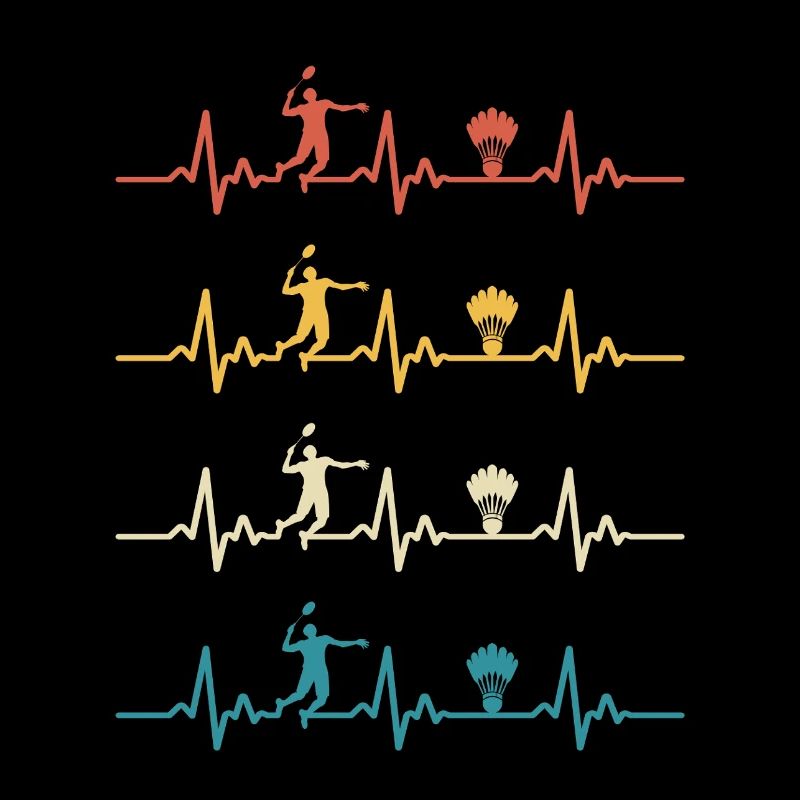 badminton heartbeat retro badminton 