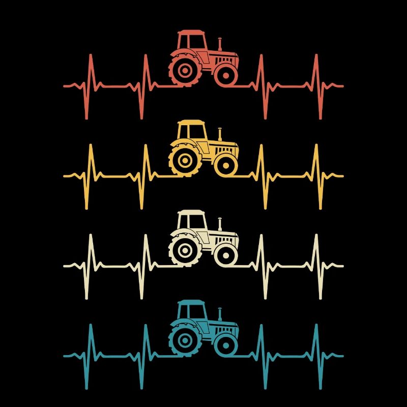 Retro Traktor Herzschlag-Bauer