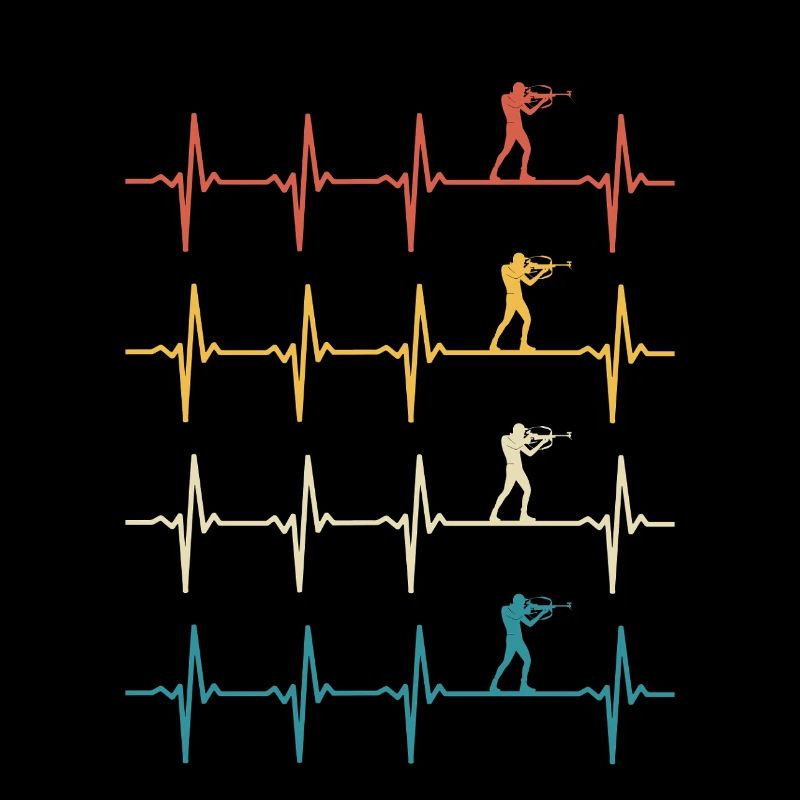 Biathlon-Herzschlag-Retro-Biathlet