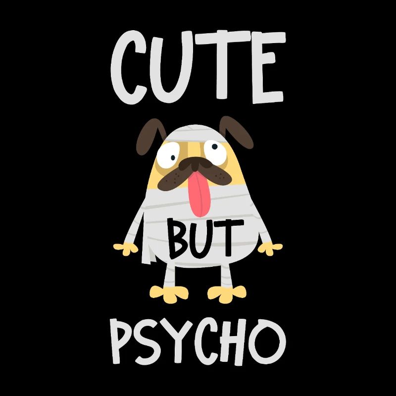 Cute Crazy Mummies Pug Halloween Funny