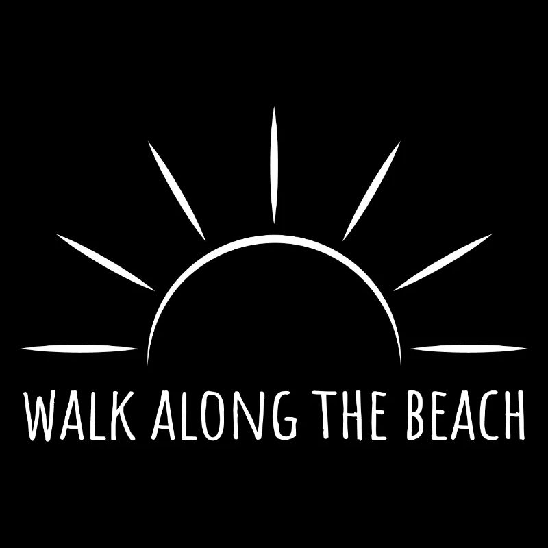 Walk along the beach white - Minimal Design