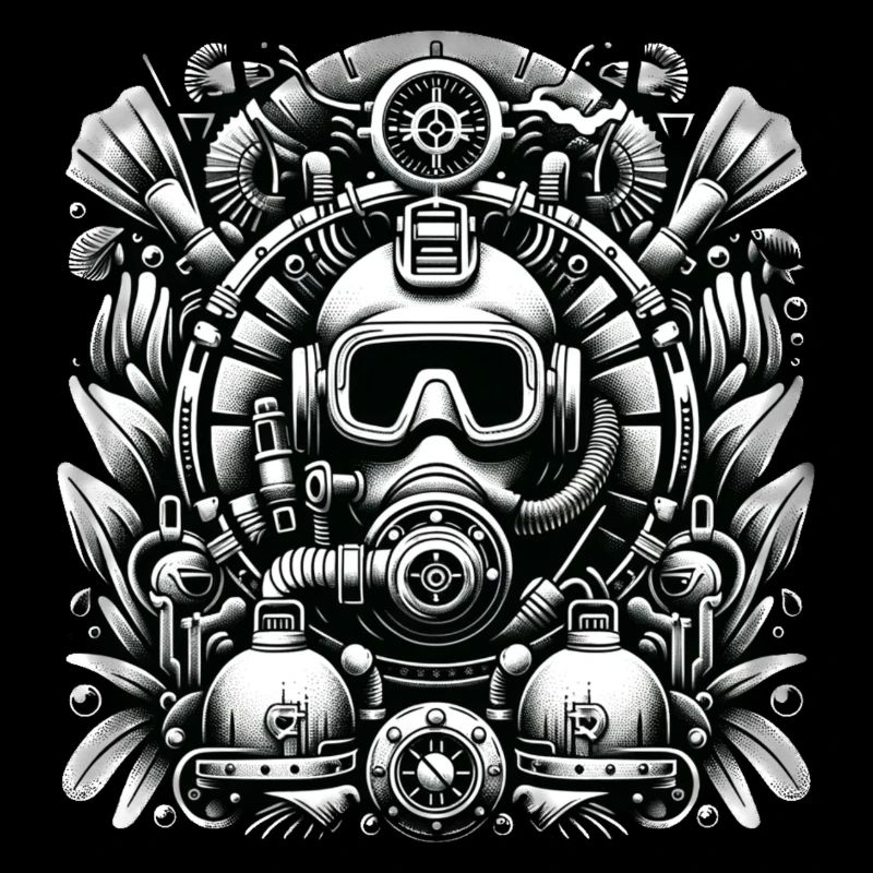 Diving Divers in the underwater world