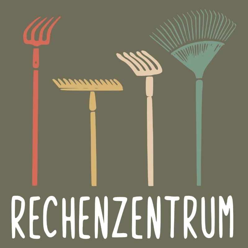 Garten - Rechenzentrum - lustiges Retro Gärtner