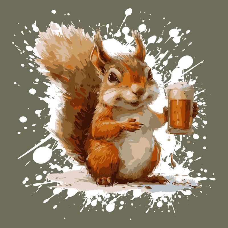Eichhörnchen Bier Lustig
