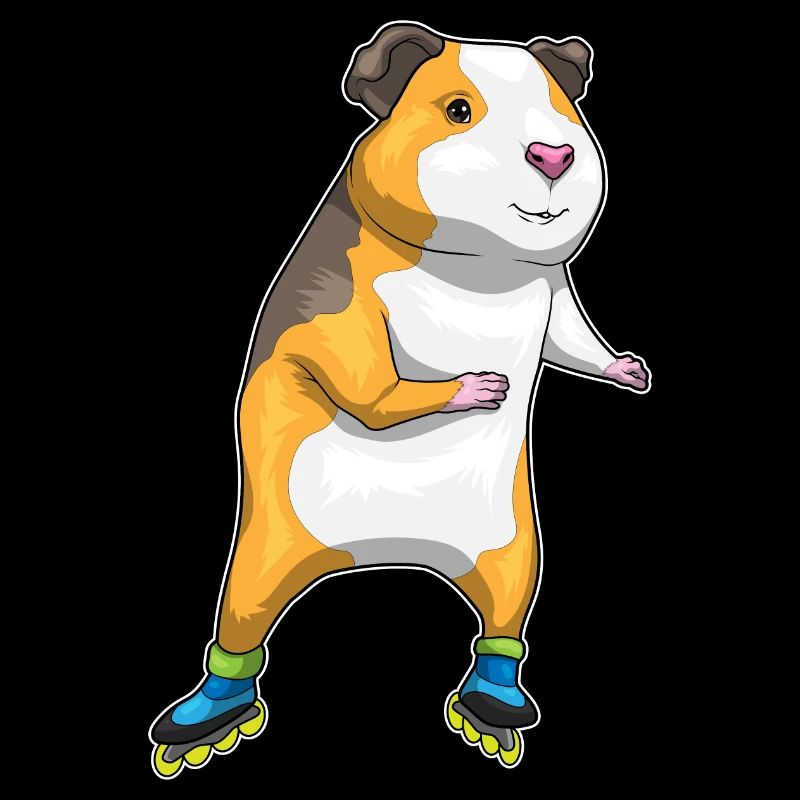 Guinea pig inline skating roller skates