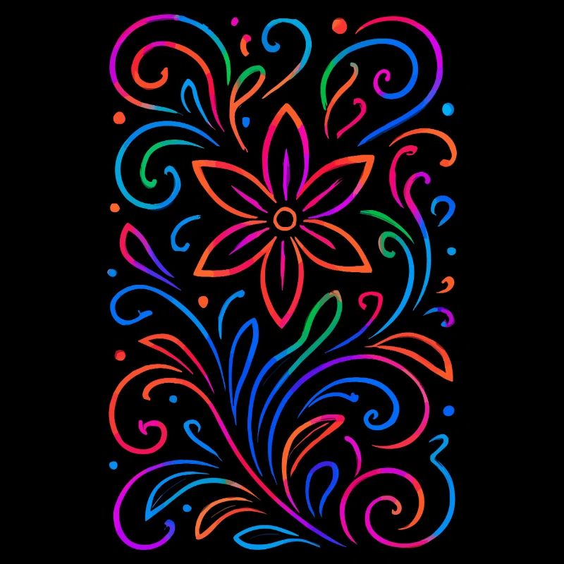 Bright floral mandala