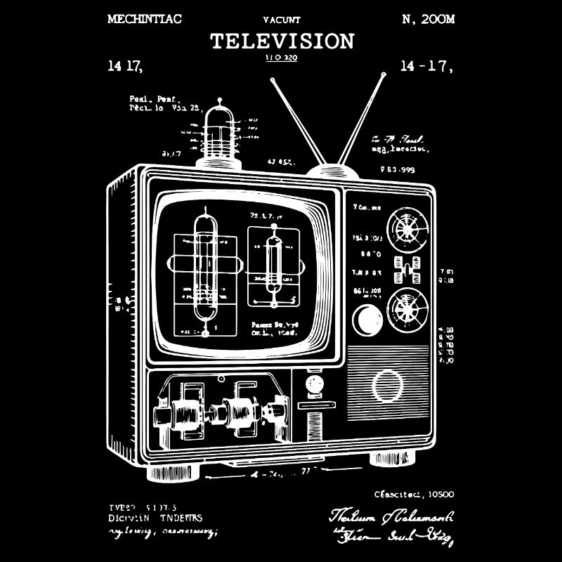 Vintage Fernseher Schaltplan Bauplan Patent Kunst