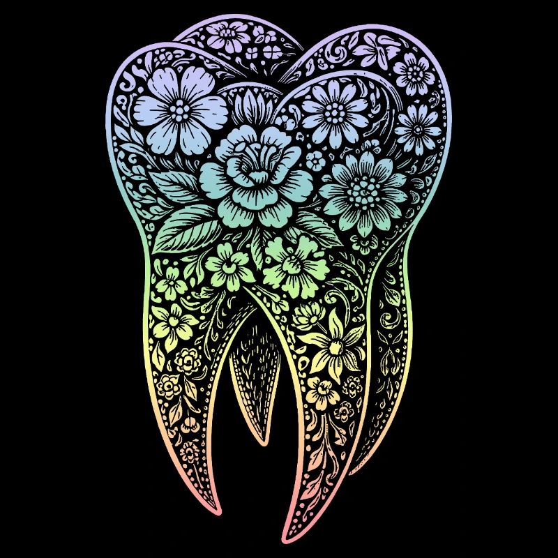 Fleurs dentées en dégradé