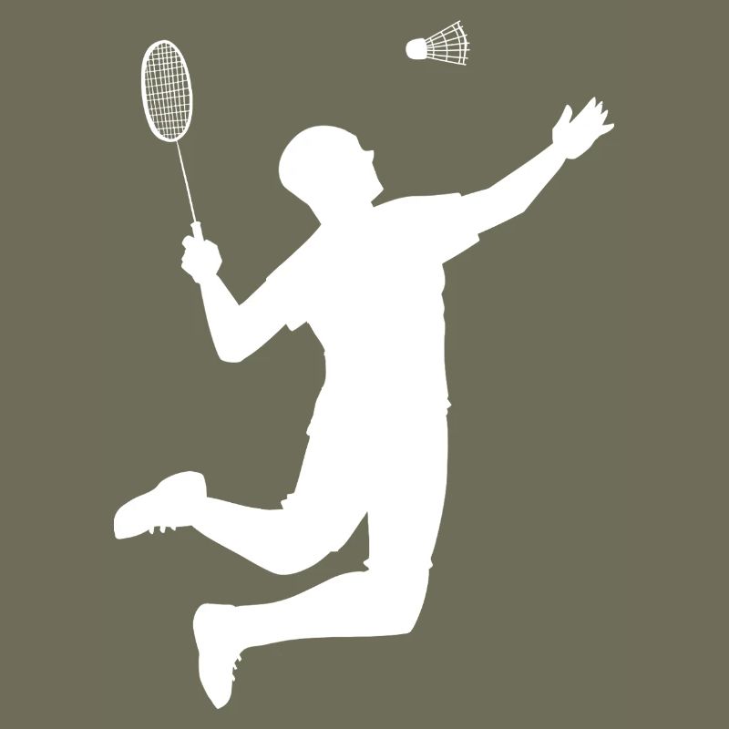 Minimalist Badminton Silhouette Design