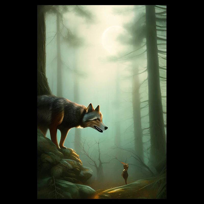 Wolf im Wald