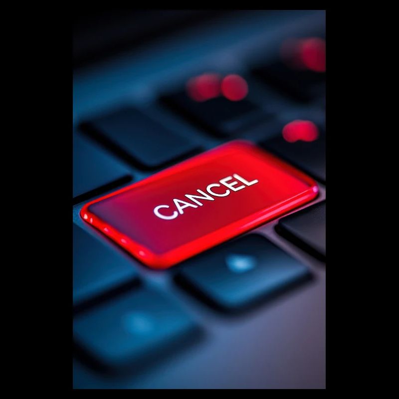 Red Cancel Key Highlight