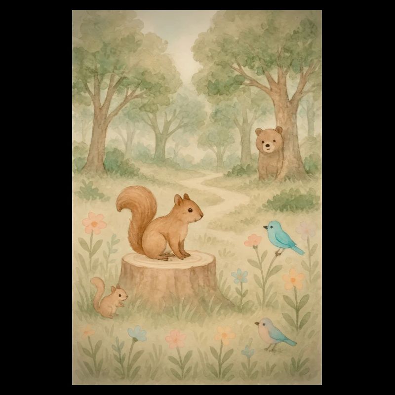 Eichhörnchen in freier Wildbahn mit seinen Freunden