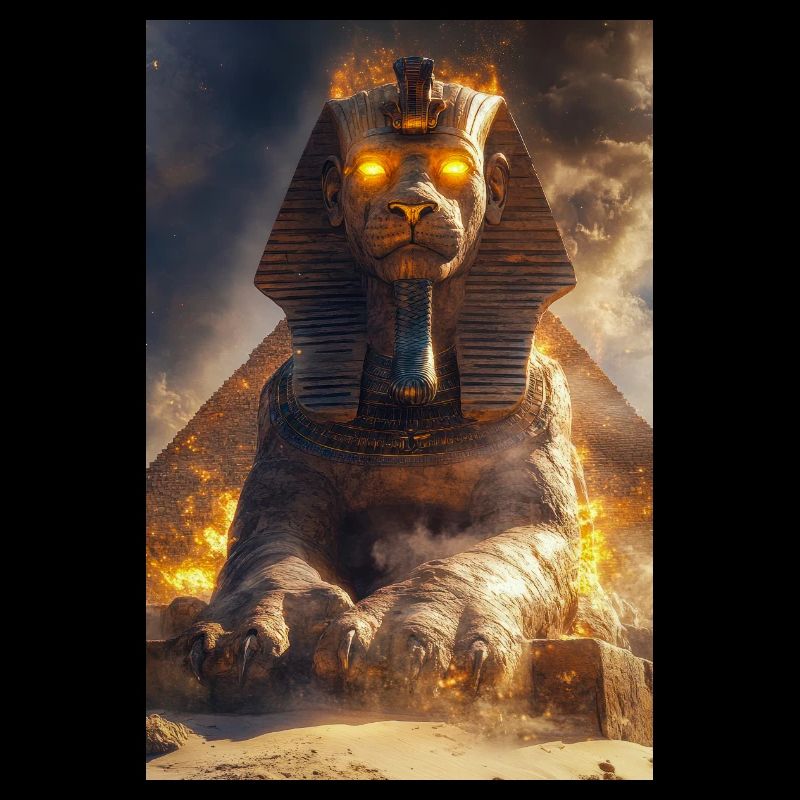 Erweckte Sphinx des Feuers