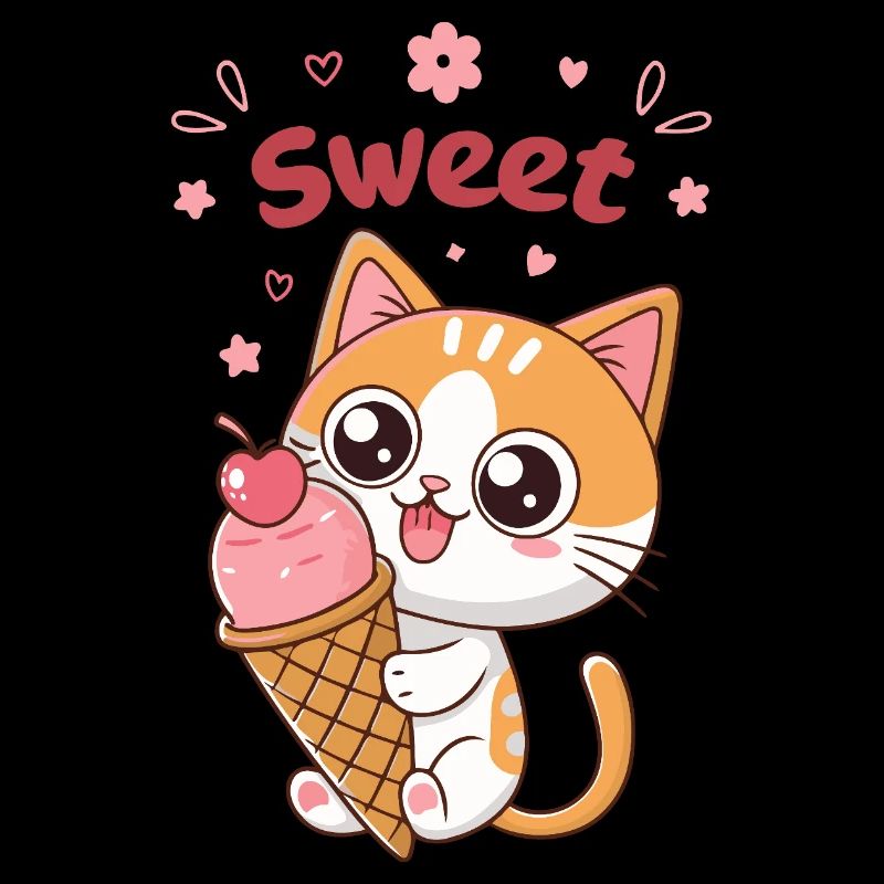 Chaton Glacé Sucré Kawaii