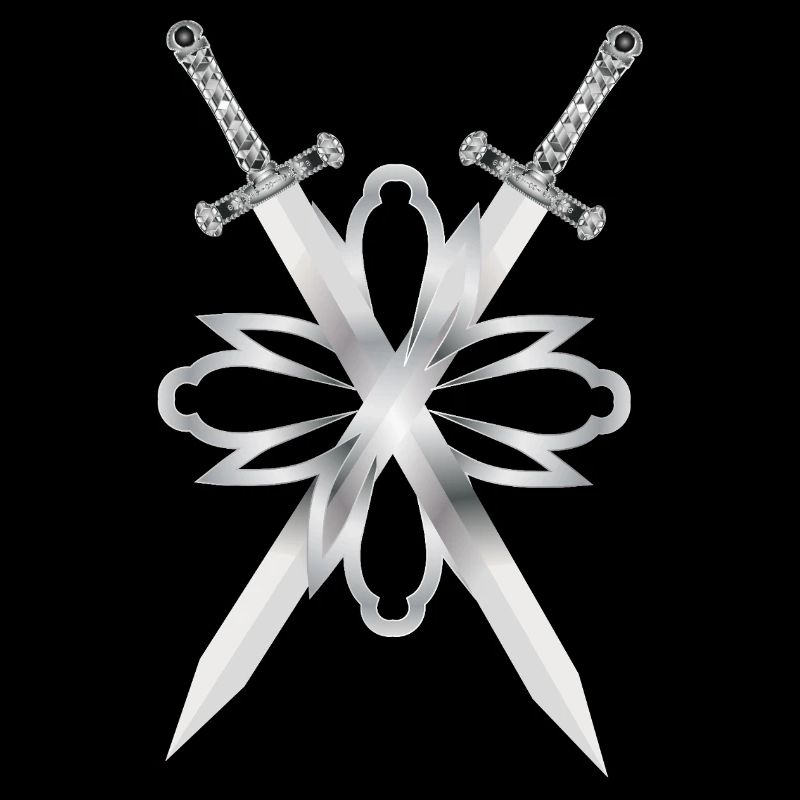 Deux épées ornées d’argent