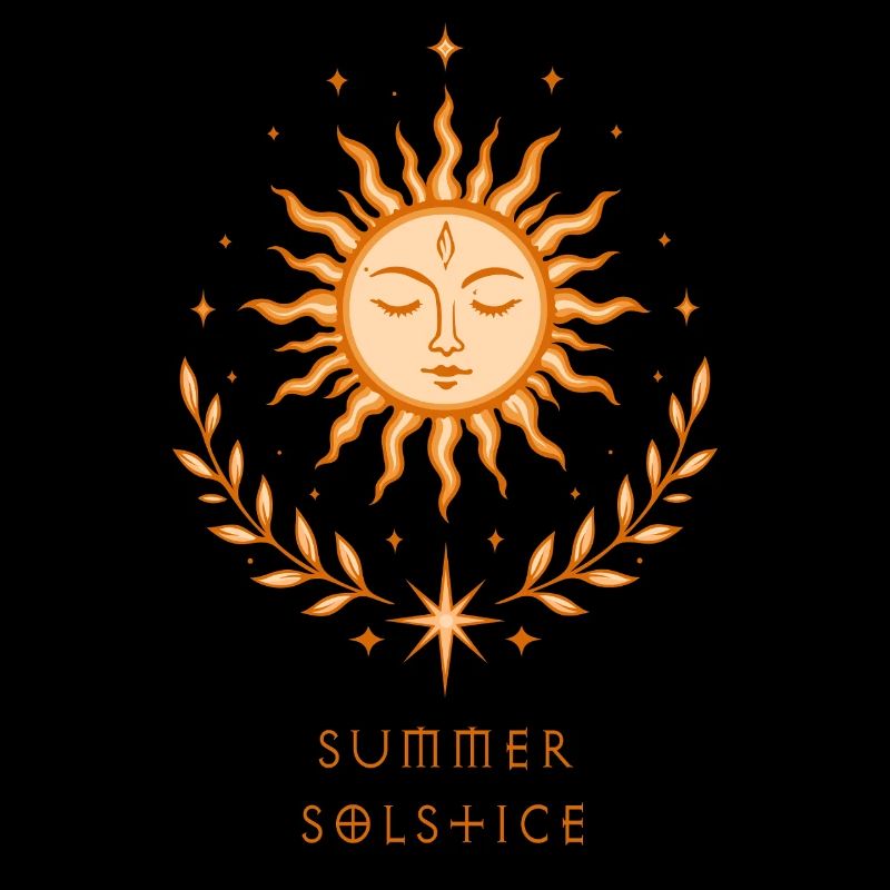 Summer Solstice Sun – Boho Symbol
