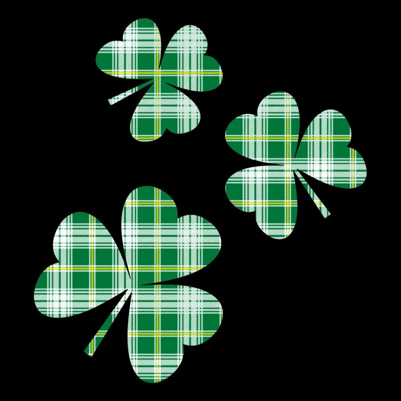 3 St. Patrick's Day Irish Tartan Shamrocks