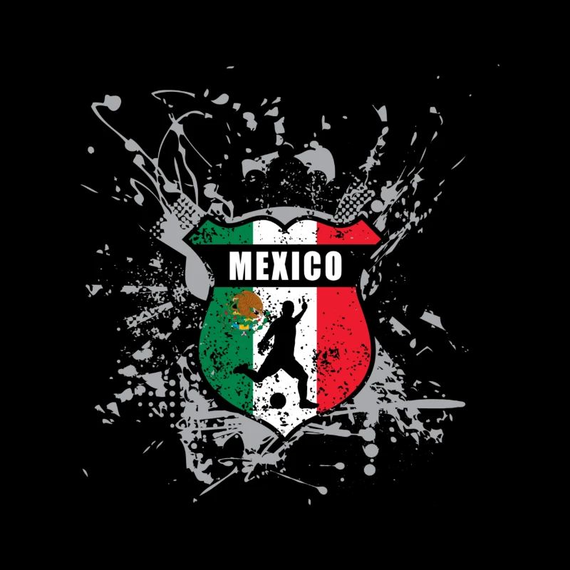 Mexico soccer emblem flag de