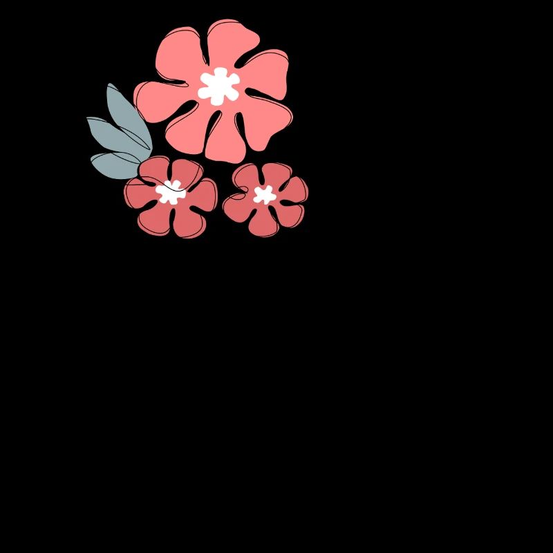 Lettre v fleurs minimalistes