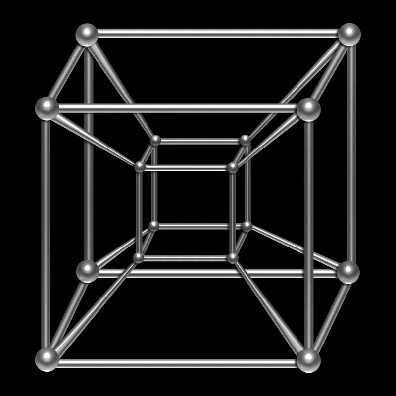 TESSERACT, Hypercube 4D, digital, Symbol -