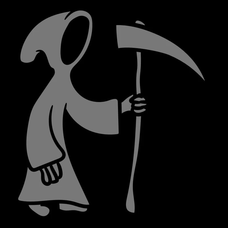 Mort de dessin animé comique avec faux