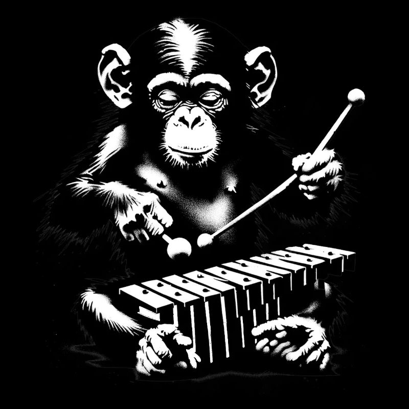 Petit singe mignon | Orchestre à la Banksy
