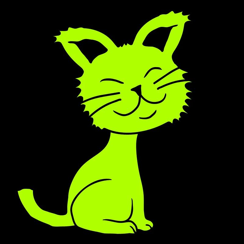 Jolie chatte Ayant l’air heureuse Joyeuse Souriante