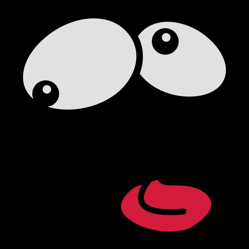 Dummes Verrücktes Grimasse Comic Cartoon Gesicht