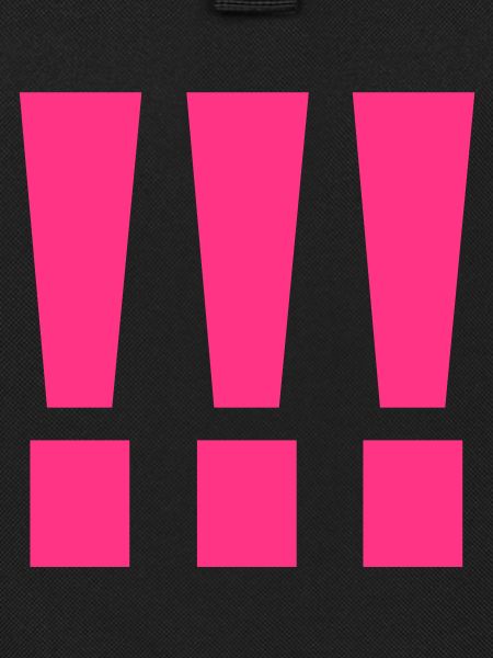 drei ausrufezeichen pink