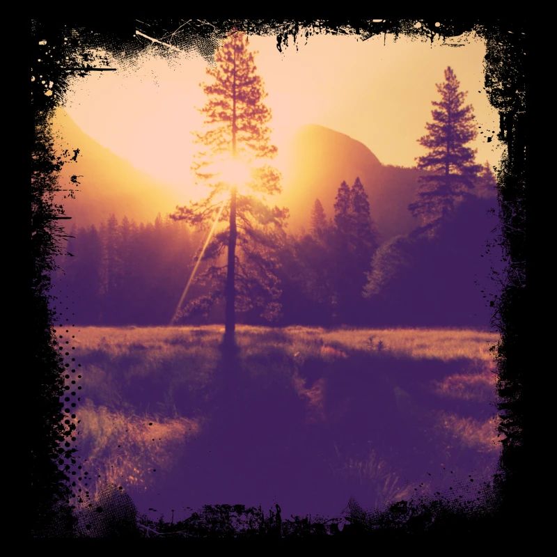 Soleil de la clairière des arbres