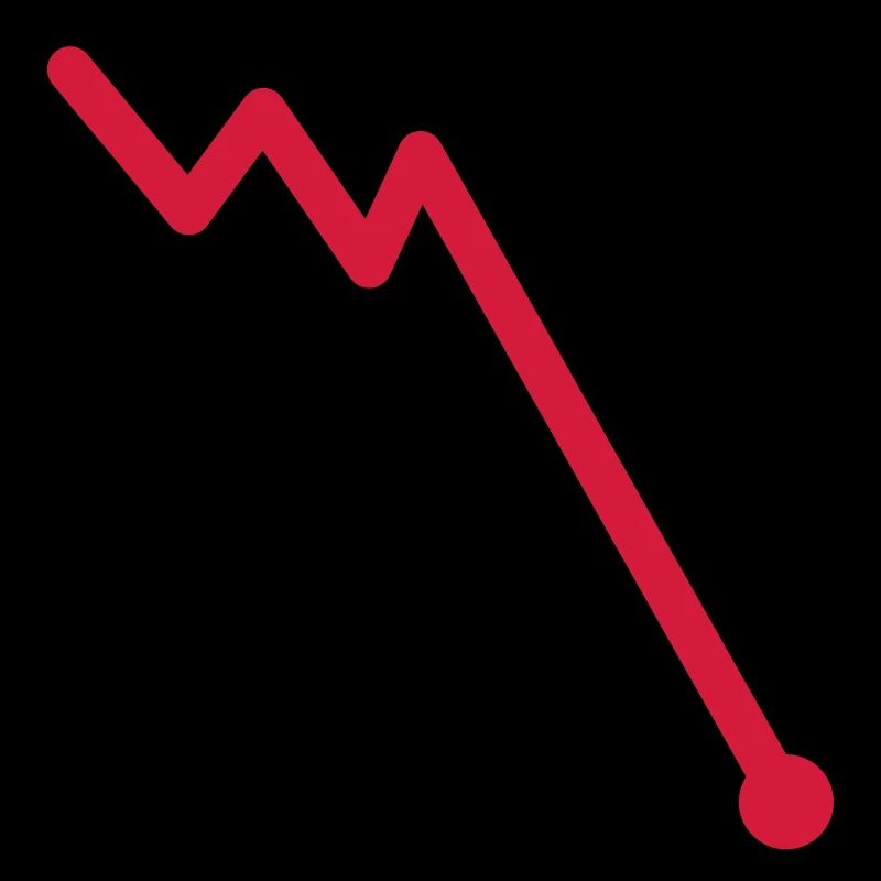 grid line descending line verlusst down arrow