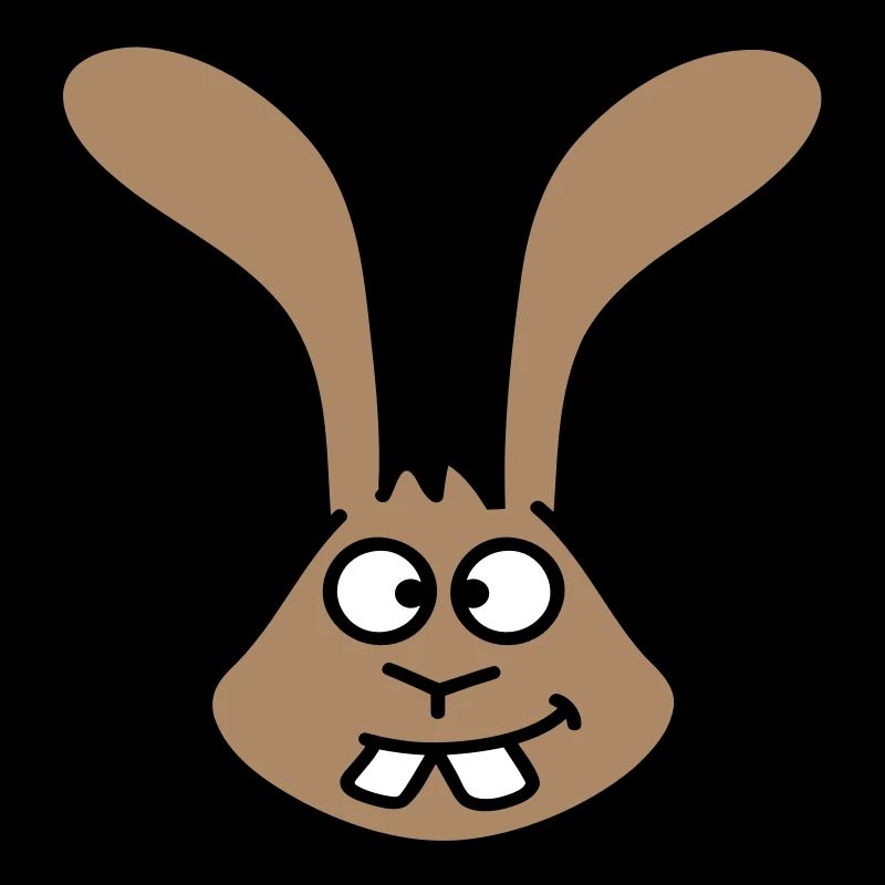 Rabbit looks squints grimace funny silly smile