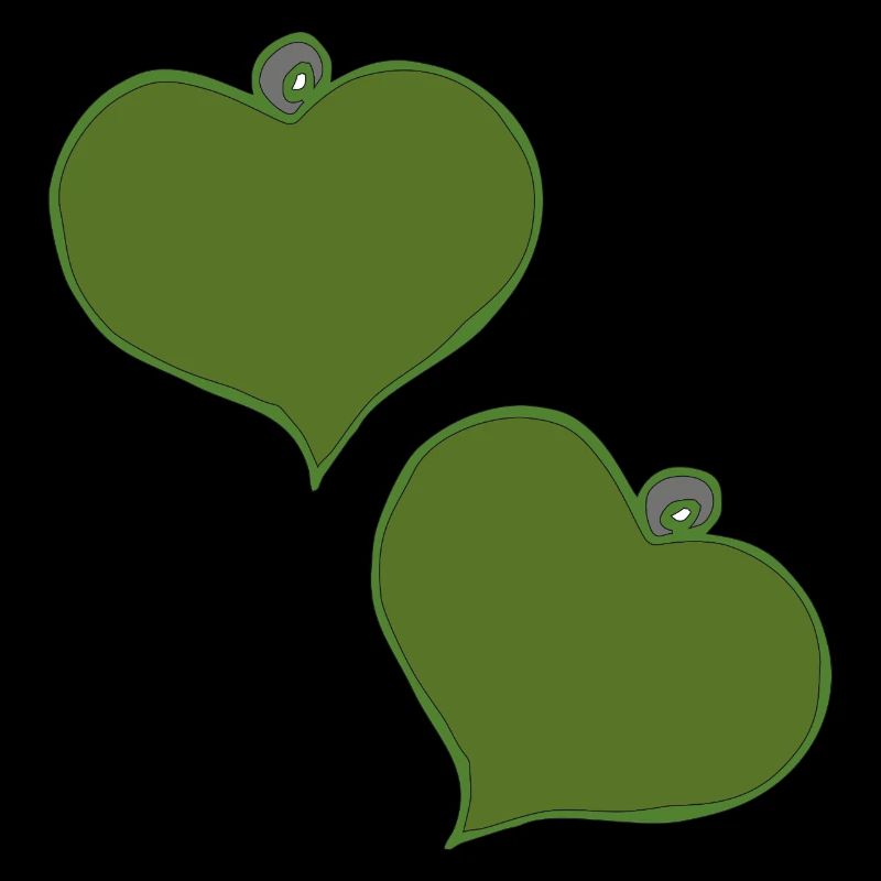 Pendentif coeur vert deux