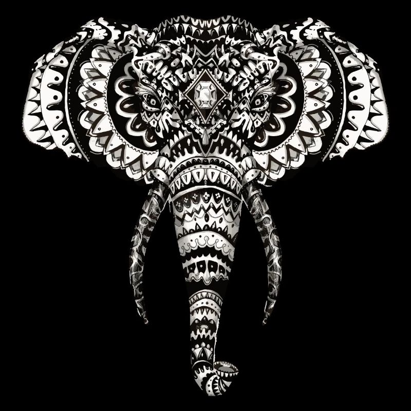 Elefanten Zentangle