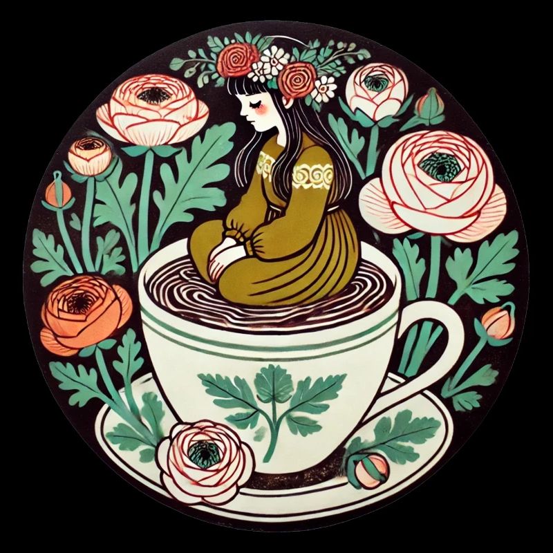 Fille à l’heure du thé