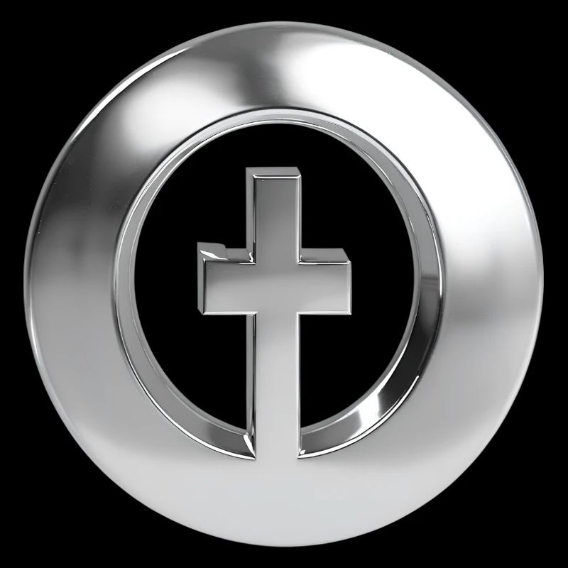 Chrome ,, Kreuzring " Metallic