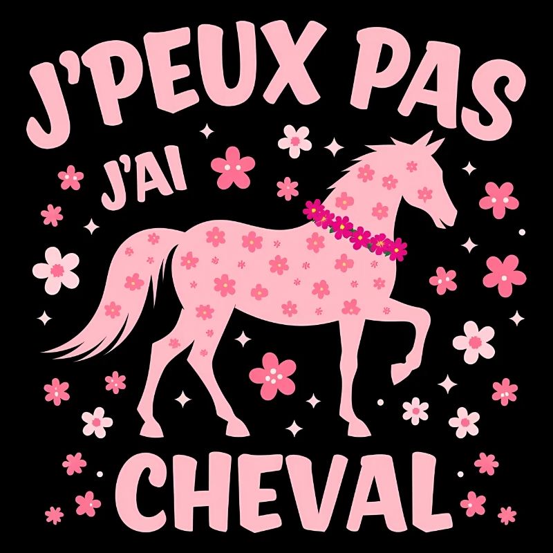 J'Peux Pas J'Ai Cheval Rose
