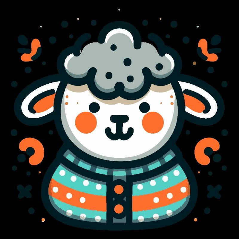 Mouton mignon dans un pull