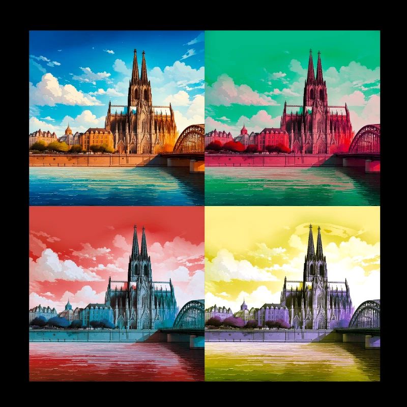 Cologne Cathedral,Cathedral,Cologne,Hearts,Painting,Warhol