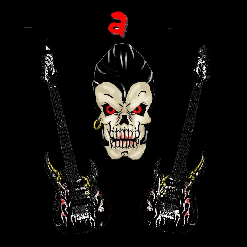 skull rockabilly