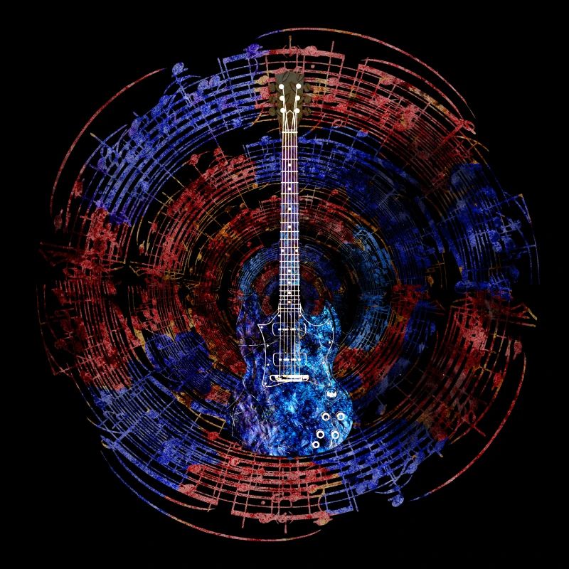 Gitarre mit Noten