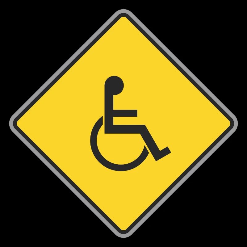 Signe de route pour les invalides